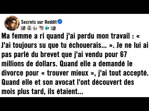 MA FEMME A RI QUAND J'AI PERDU MON TRAVAIL : « J'AI TOUJOURS SU QUE TU ÉCHOUERAIS... » JE NE LUI AVA