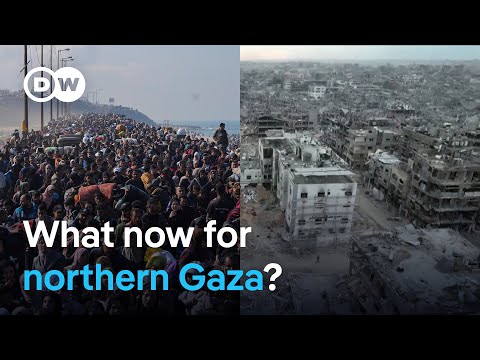 Tens of thousands make their way to devastated northern Gaza | DW News