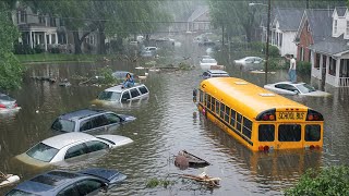 Atlanta Underwater Today! Cars Submerged in Georgia Streets!