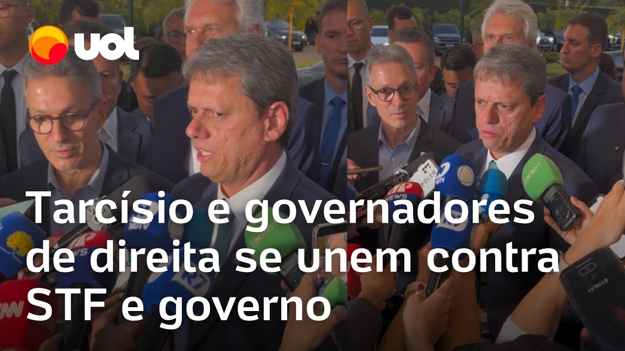 Tarcísio de Freitas e governadores de direita se unem em crítica ao STF e governo por tarifaço