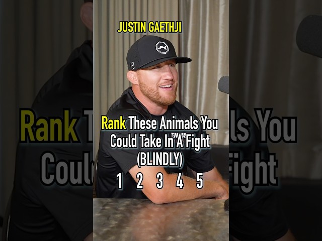 UFC Fighter, Justin Gaethje, Ranks These Animals You Can Take In A Fight! #ranking #fight #animal