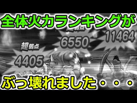 【ドラクエウォーク】全体火力ランキングがぶっ壊れてしまいました・・・