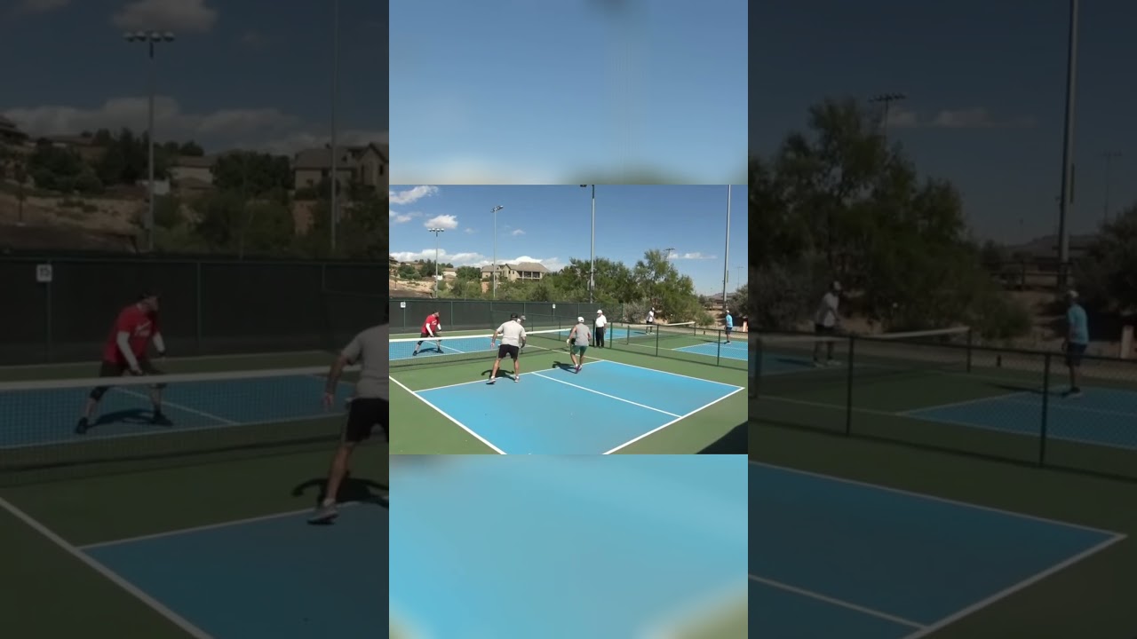 Pickleball! Fire Fight That Ends In A Beautiful Backhand Flick! It's A High Level Shot!