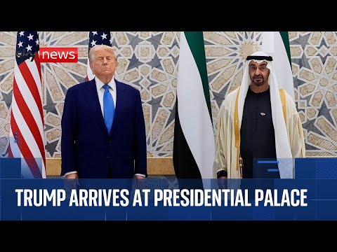 President Trump arrives at presidential palace in Abu Dhabi