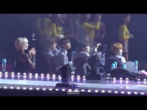 150128 가온차트 K-POP 어워드 방탄소년단 대기석 Super Junior REACTION + Ending