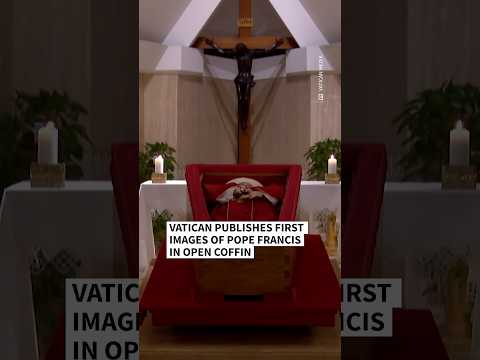 Vatican publishes video of Pope Francis in open coffin | AFP #shorts