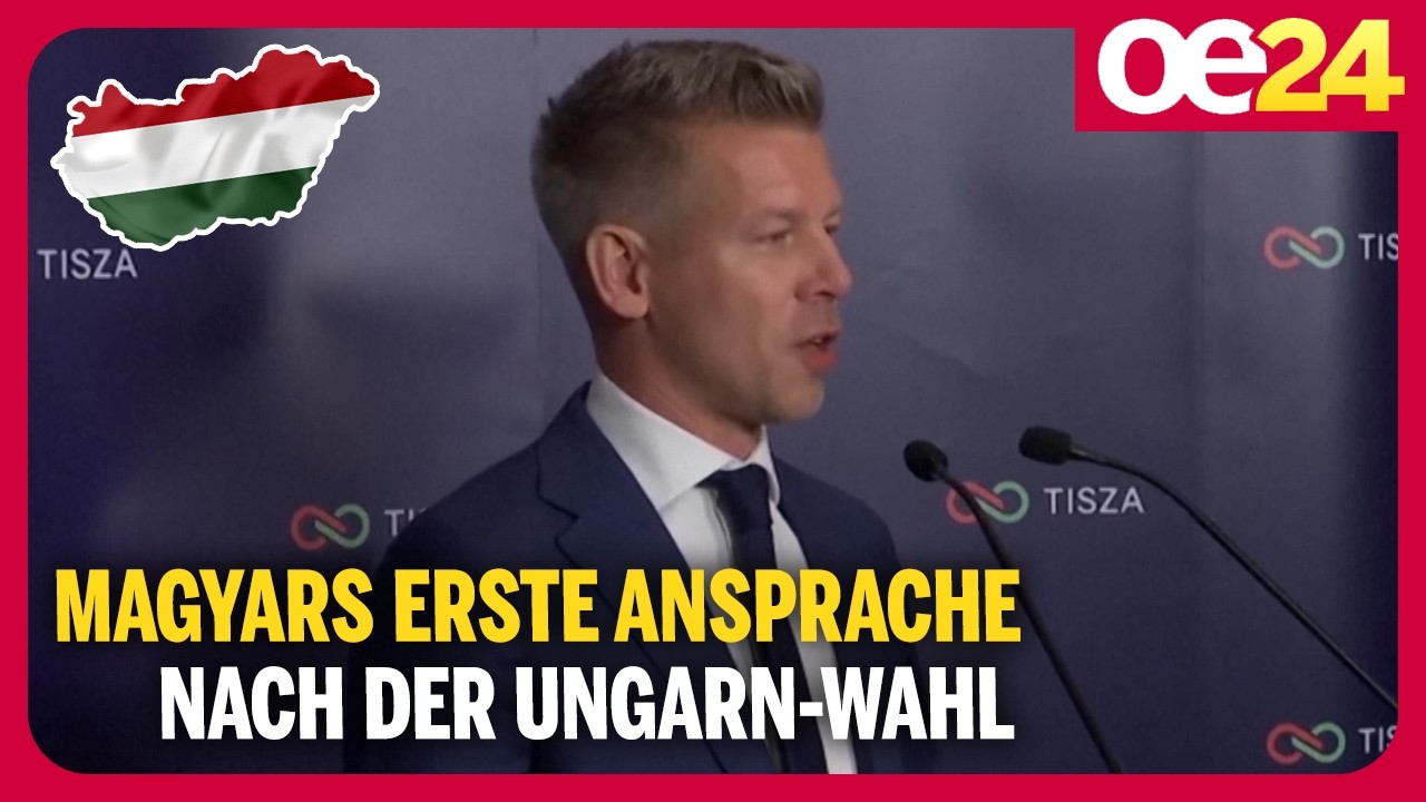"Eine Feier der Demokratie" - Magyars erste Ansprache nach der Ungarn-Wahl