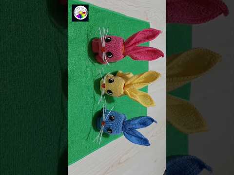 Havludan şirin tavsancık #diy #kendinyap #handmade #gift #hediye #rabbit #Havlu
