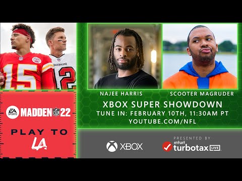 Najee Harris & Scooter Magruder Head-to-Head in Madden NFL 22 | Xbox Super Showdown video clip