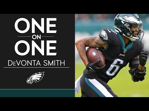 DeVonta Smith Discusses His Rookie Season & the Evolution of the Offense | Eagles One-On-one video clip