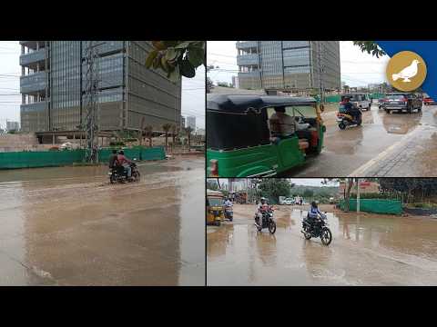 Rainwater and sewage flood at film nagar road Jubilee hills; Residents face hardship