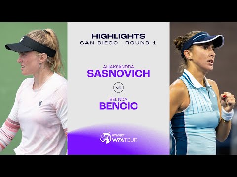 Aliaksandra Sasnovich vs. Belinda Bencic | 2023 San Diego Round 1 | WTA Match Highlights