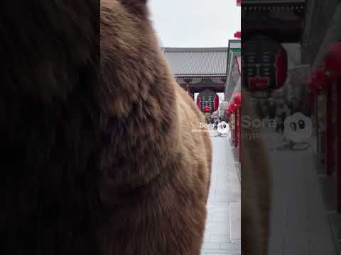 浅草寺に熊が現れた!
