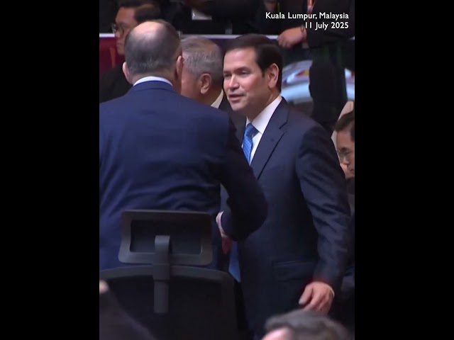 WATCH Rubio and Lavrov shake hands ahead of meeting of East Asia foreign ministers in Malaysia