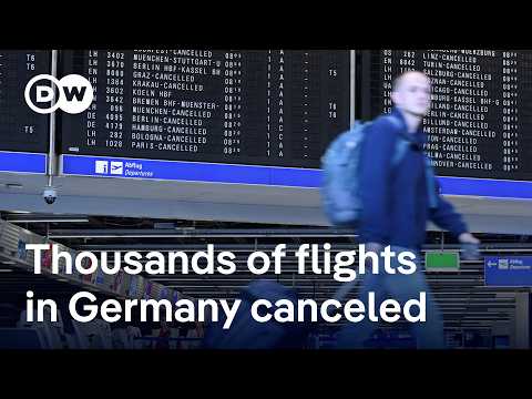 Germany: Thousands of flights halted as workers strike at 13 airports | DW News