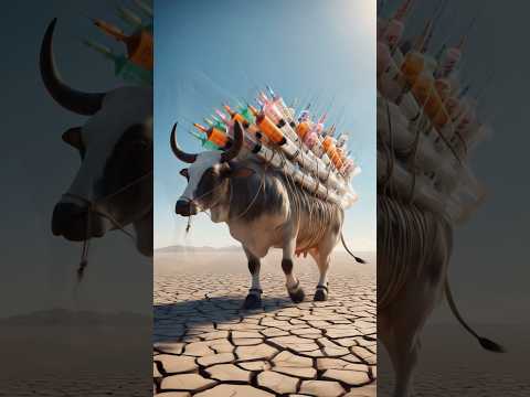 Funny Video Story of Giant Man, Chocolate Doodh & His Cow Doctor #ai #shorts #cow #viral