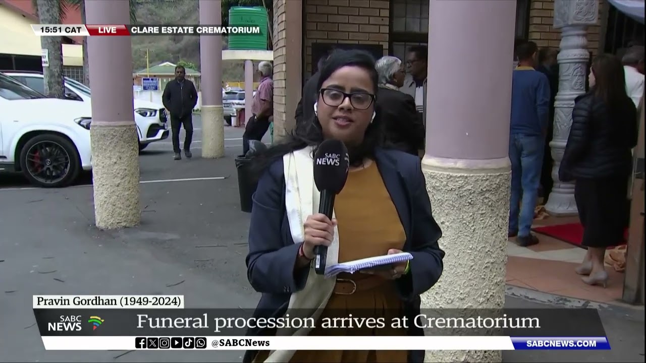 Pravin Gordhan | Former minister's body arrives at the crematorium: Update from Minoshni Pillay