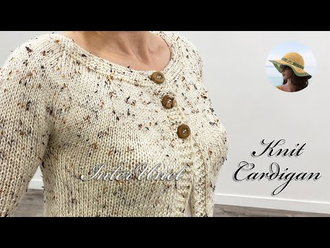 Cardigan jacket with long sleeves knitting pattern tutorial