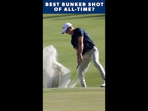 One of the best bunker shots you'll ever see 🔥