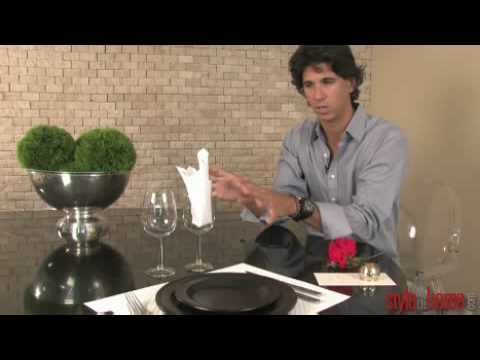 Style at Home Magazine - How-to video: Napkin folding