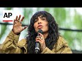 Eurovisions 2023 winner Loreen reacts to protests