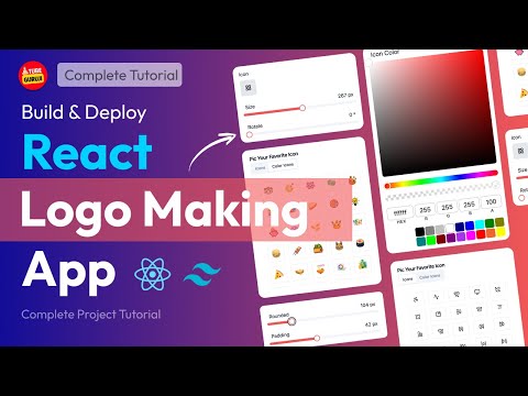 Build React Logo Making App | React Js Full Course Project Tutorial | React, Tailwindcss