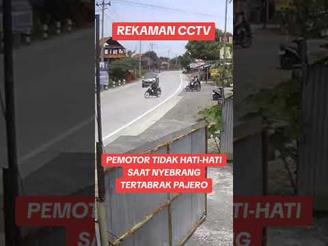 CCTV | DETIK-DETIK MOTOR TERTABRAK PAJERO DI KEBUMEN‼️