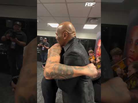 Mike tyson visits ryan garcia dressing room before devin haney fight #shorts