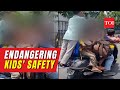 Viral Video: Man With 7 Children on Scooter in Mumbai Sparks Traffic Safety Debate