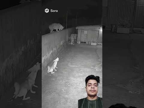 বাঘ বিড়ালকে ভয় পায়। #cat #tiger #animals