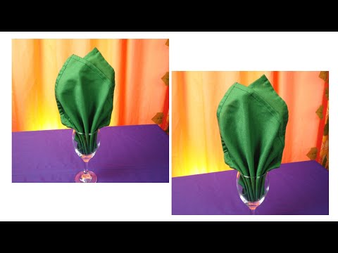TWEEN LEAF W/ GLASS NAPKIN FOLDING