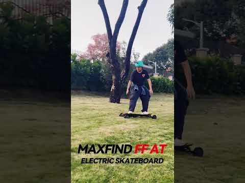 Maxfind FF AT Electric Skateboard: Smooth Cruising on Open Grass Fields! 🛹✨