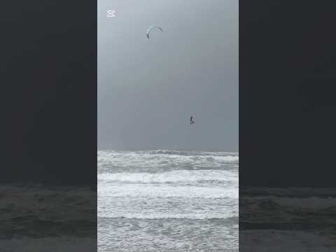 Storm kite surfing