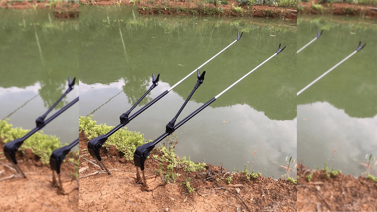 Pratinjau video produk TaffSPORT Bracket Joran Pancing Ikan Adjustable Holder 1.7M - V-003