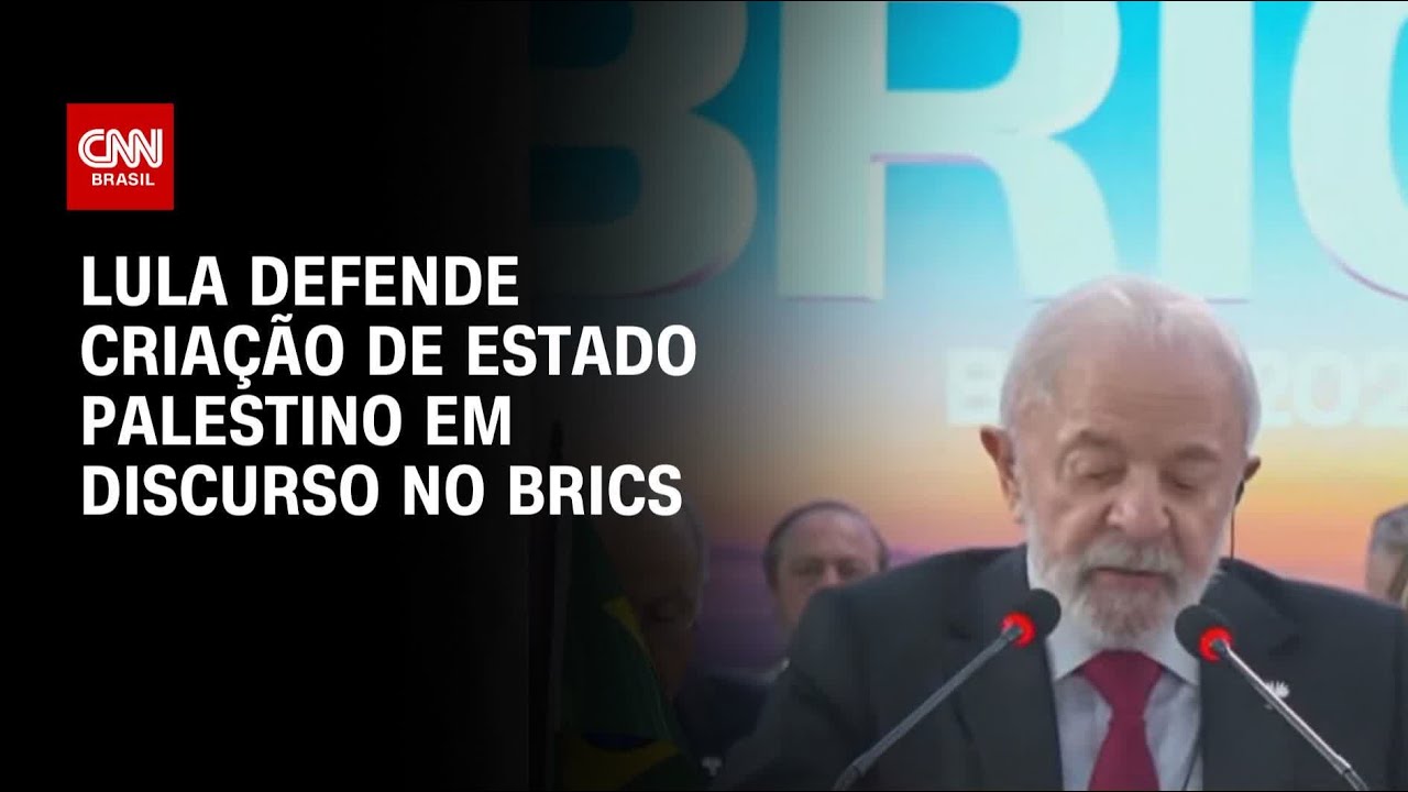 Solução para guerra é fim da ocupação israelense, diz Lula no Brics | AGORA CNN