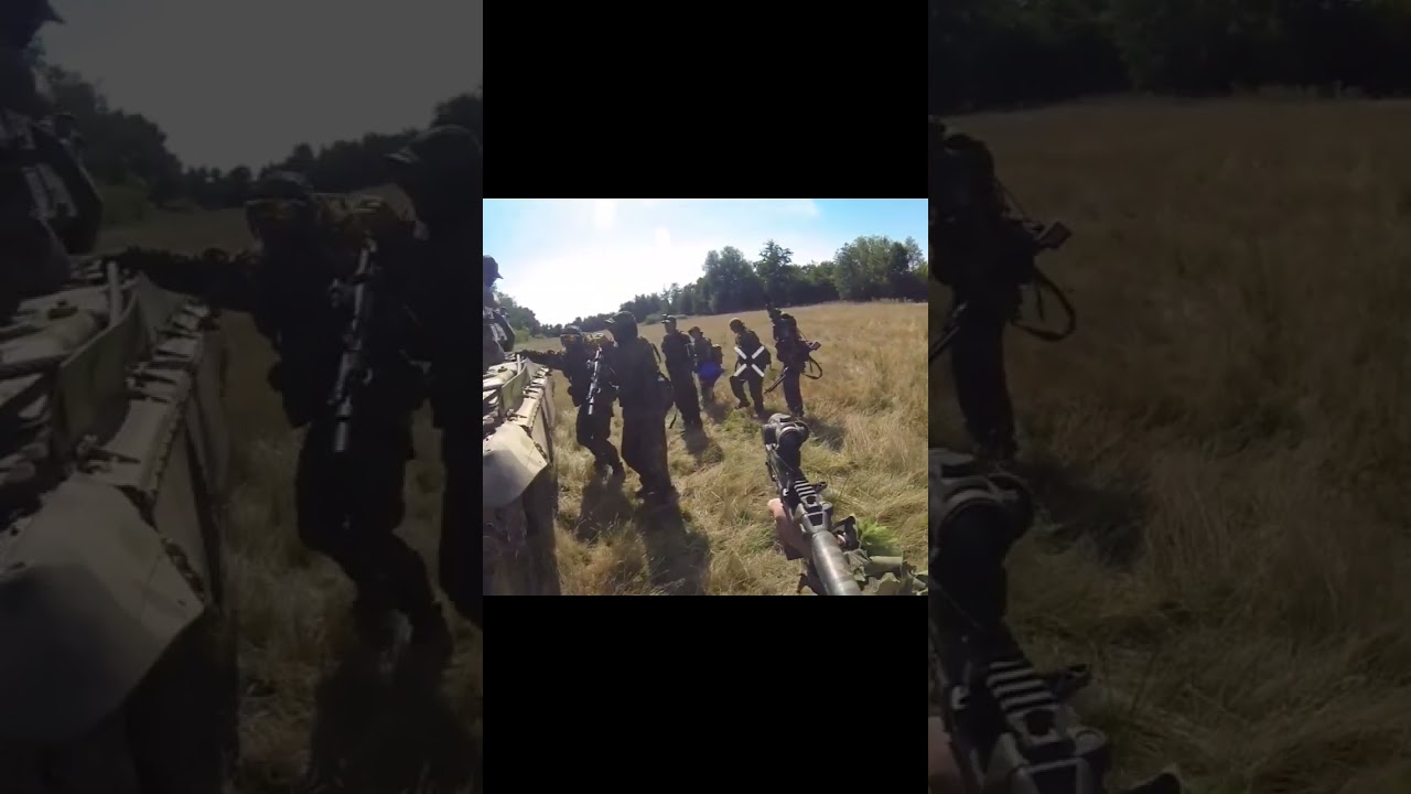 charge sur 5 russes derrière un tank #russian #milsim #tank