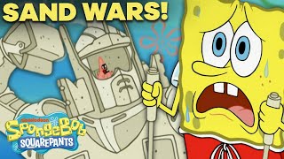 SpongeBob and Patrick Start a Sand Castle War | Full Scene | SpongeBob