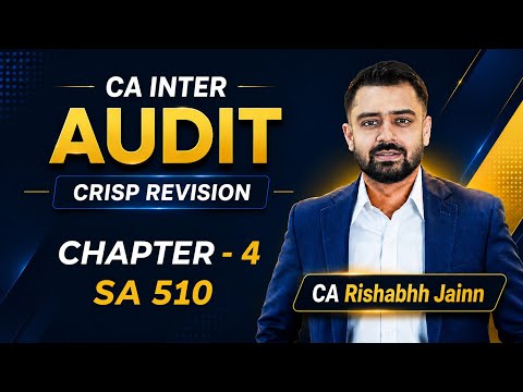 CA Inter Audit Crisp Revision Series | SA 510 - Chapter 4 | CA Rishabhh Jainn Sir