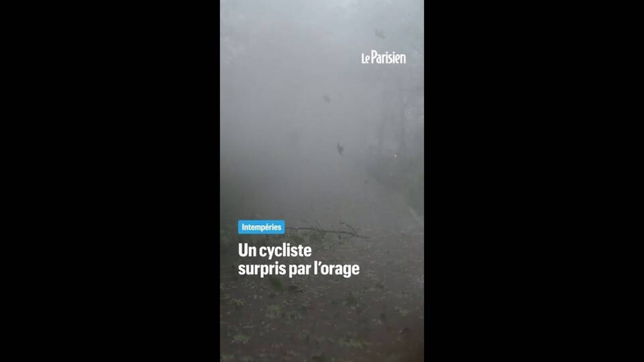 Un cycliste pris au piège par l'orage