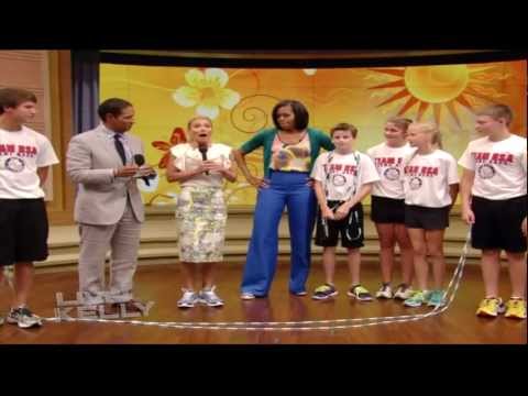 Live with Kelly - Michelle Obama surprises jump rope team!