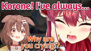 A Very Drunk Marine Starts Crying When Telling Korone How She Feels Ab