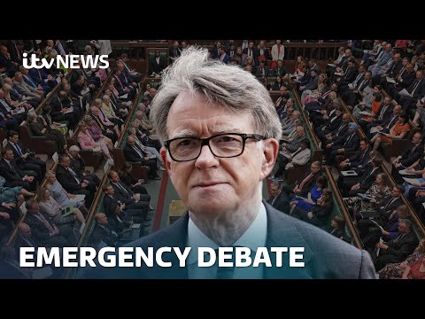 Watch LIVE - MPs asks questions about Mandelson appointment at Commons emergency debate  | ITV News