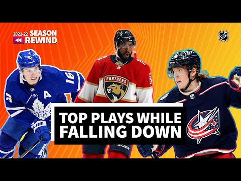 Best Plays ‘While Falling’ from the 2021-22 NHL Season