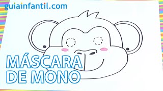 fe Poesía miembro Cómo dibujar una máscara de mono para niños - YouTube