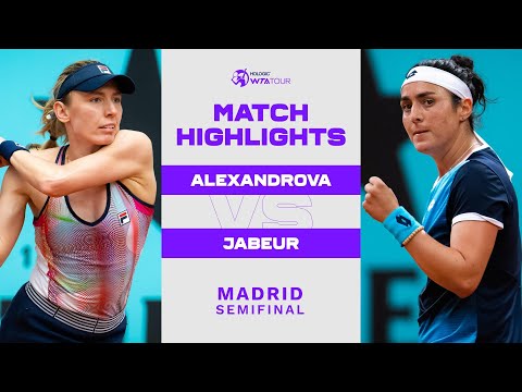 Ekaterina Alexandrova vs. Ons Jabeur | 2022 Madrid Semifinal | WTA Match Highlights