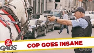 [ Funny ] Dumb Cop Fines A Horse! - Just For Laugh