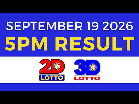 Lotto Result Today 5PM September 19 2026 | Swertres EZ2 PCSO