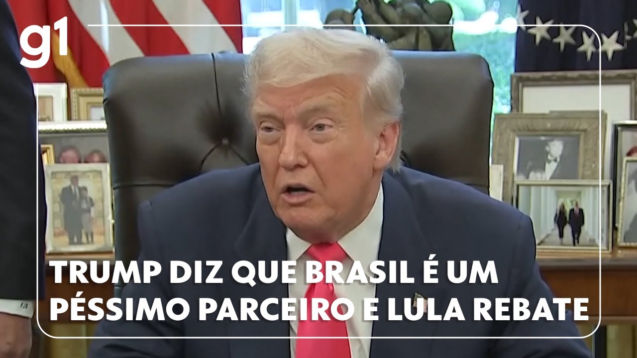 Trump volta a defender Bolsonaro diz que o Brasil é péssimo parceiro comercial e Lula rebate