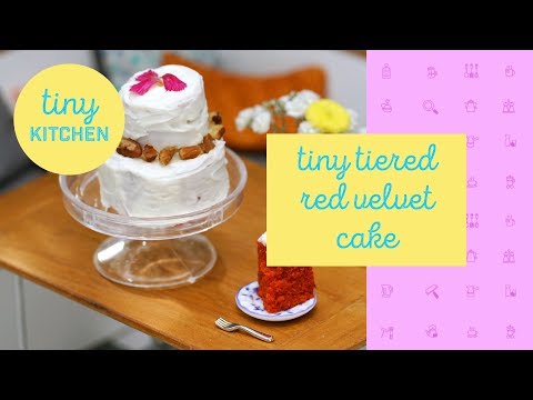 Tiny Tiered Red Velvet Cake | Tiny Kitchen