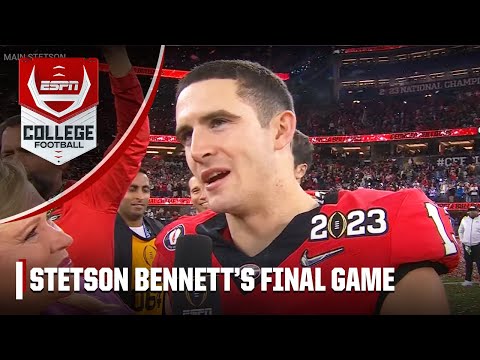 Stetson Bennett lost for words after emotional BACK-TO-BACK Championship 🏆 | ESPN College Football